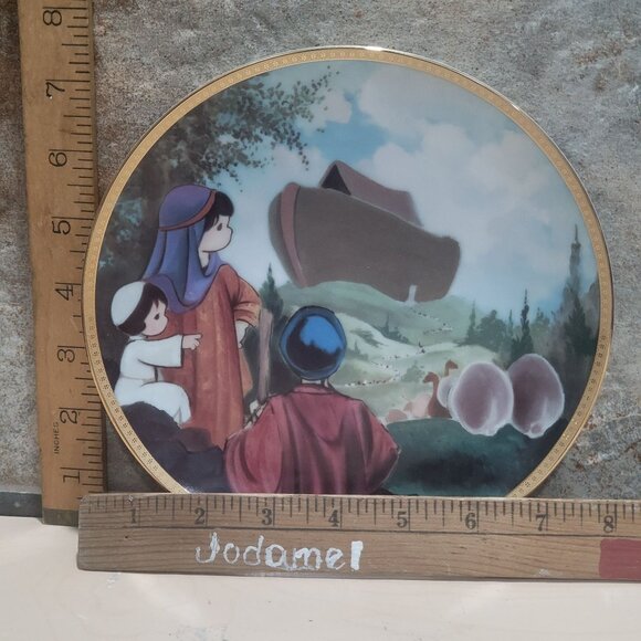 Enesco Precious Moments Noah And The Ark Decorative Plate The Hamilton Collectio - Picture 8 of 11